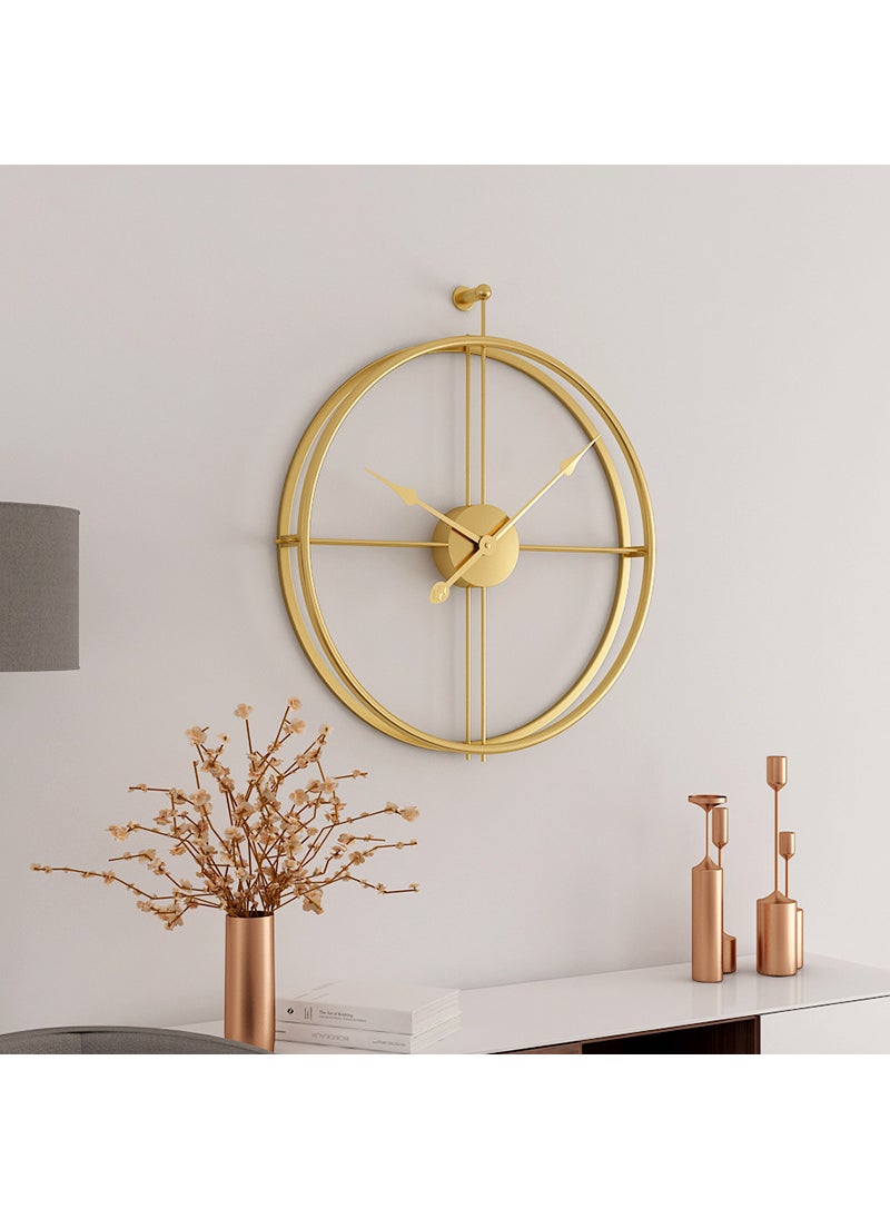 Modern Iron Wall Clock for Living Room Decor 420001 gold frame iron-gold needle-diameter 40cm