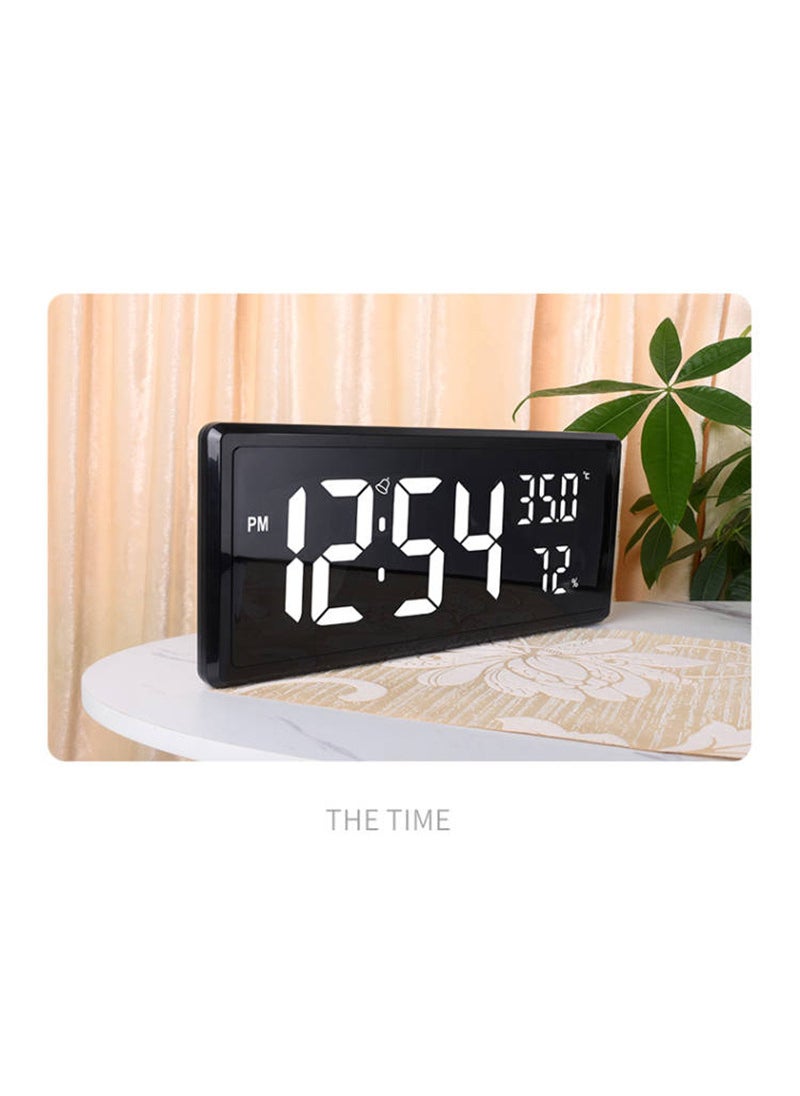 1 x 5 pcs Creative Large Screen Clock with Temperature Humidity White