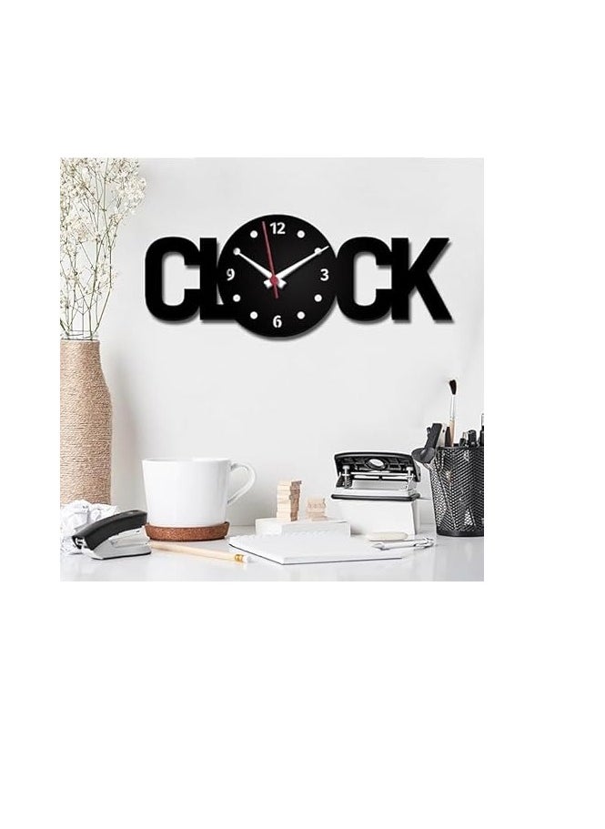 Modern Clock Text Acrylic Wall Clock