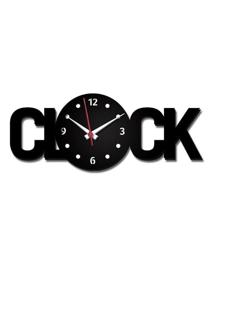 Modern Clock Text Acrylic Wall Clock