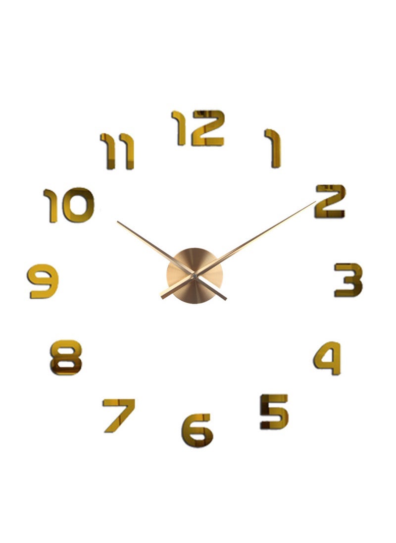 Acrylic DIY Clock Large Creative Wall Decor 70-90cm all gold