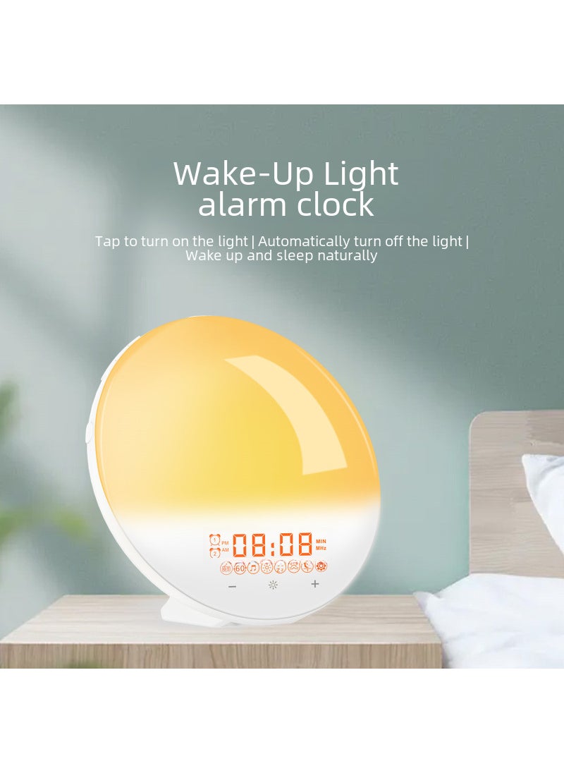 LED Sunrise Simulation Wake-Up Light With European standard charger