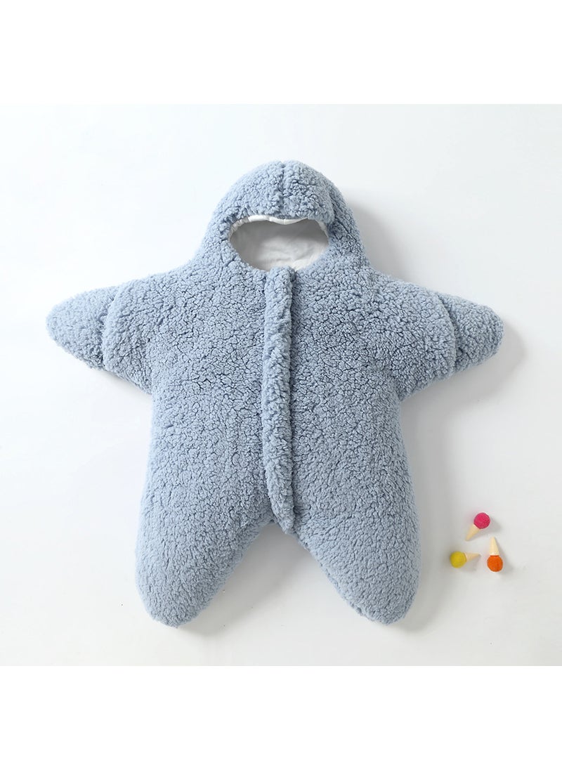 Newborn Anti-Startle Autumn Winter Blue (star wool sweater)