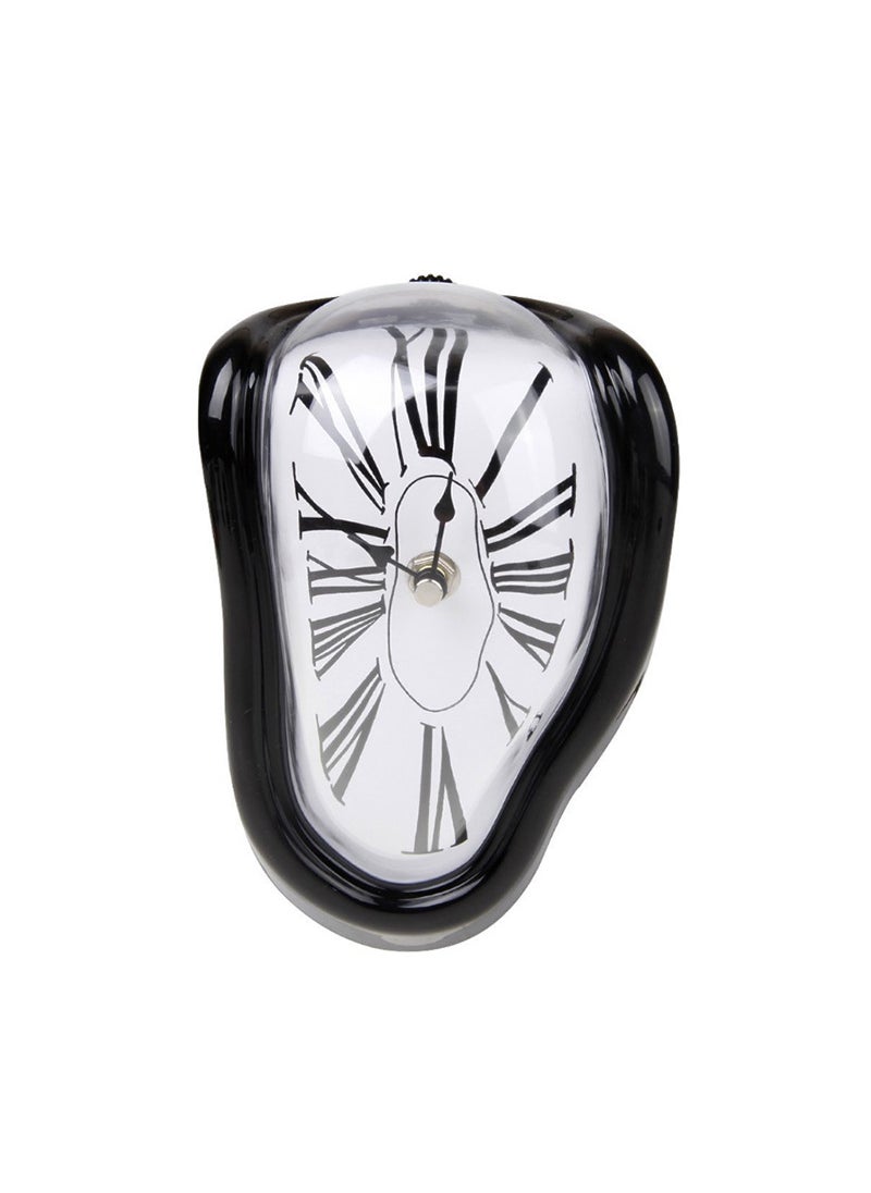 1 x 5 pcs Vintage Roman Numeral Twisted Clock for Home Black