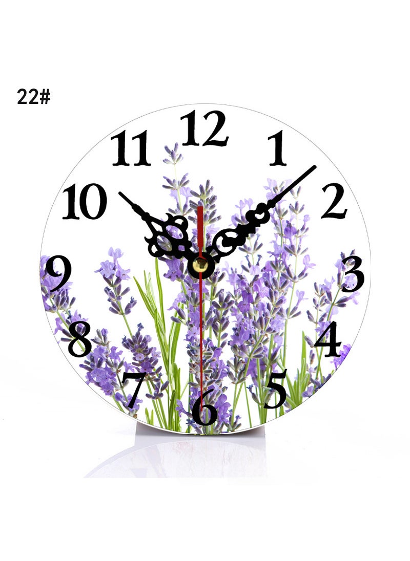 1 x 5 pcs Vintage Silent Desk Clock for Bedroom 37#