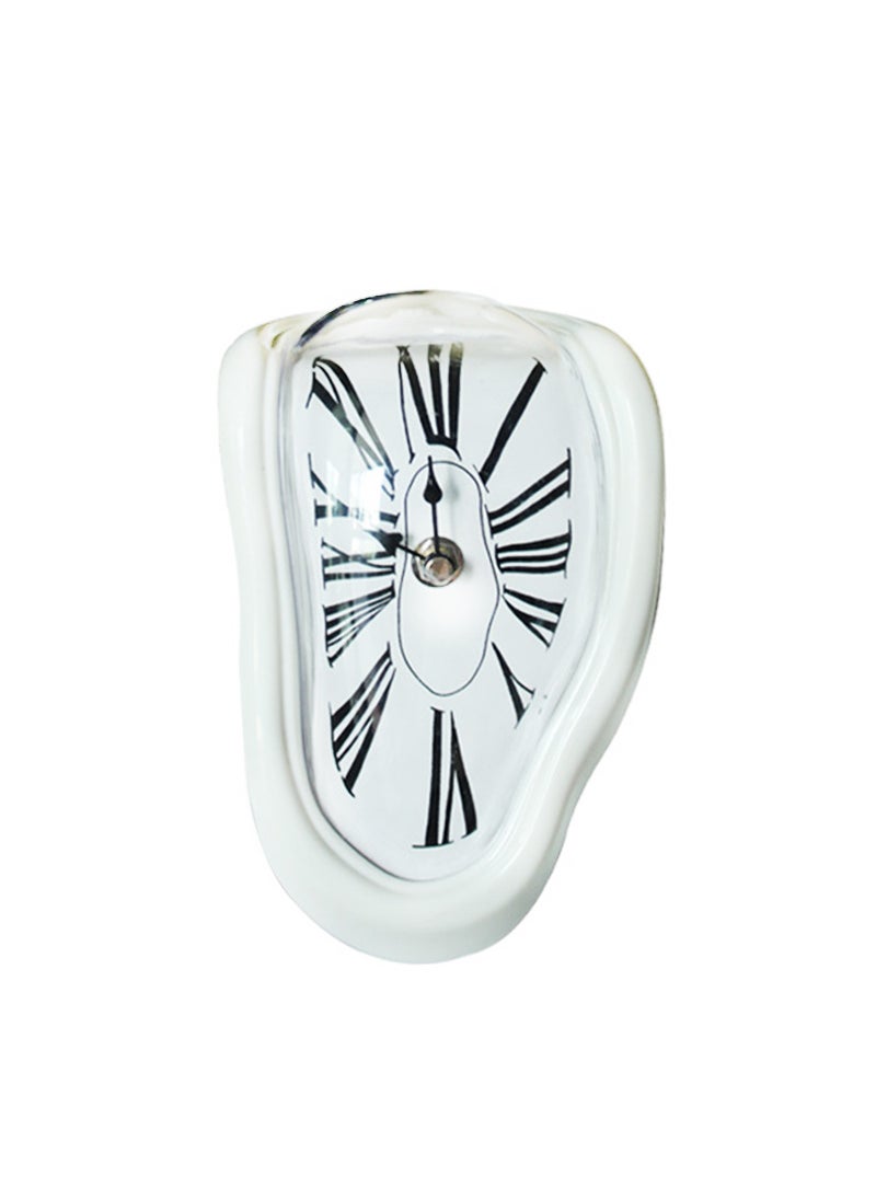 1 x 5 pcs Vintage Roman Numeral Twisted Clock for Home White