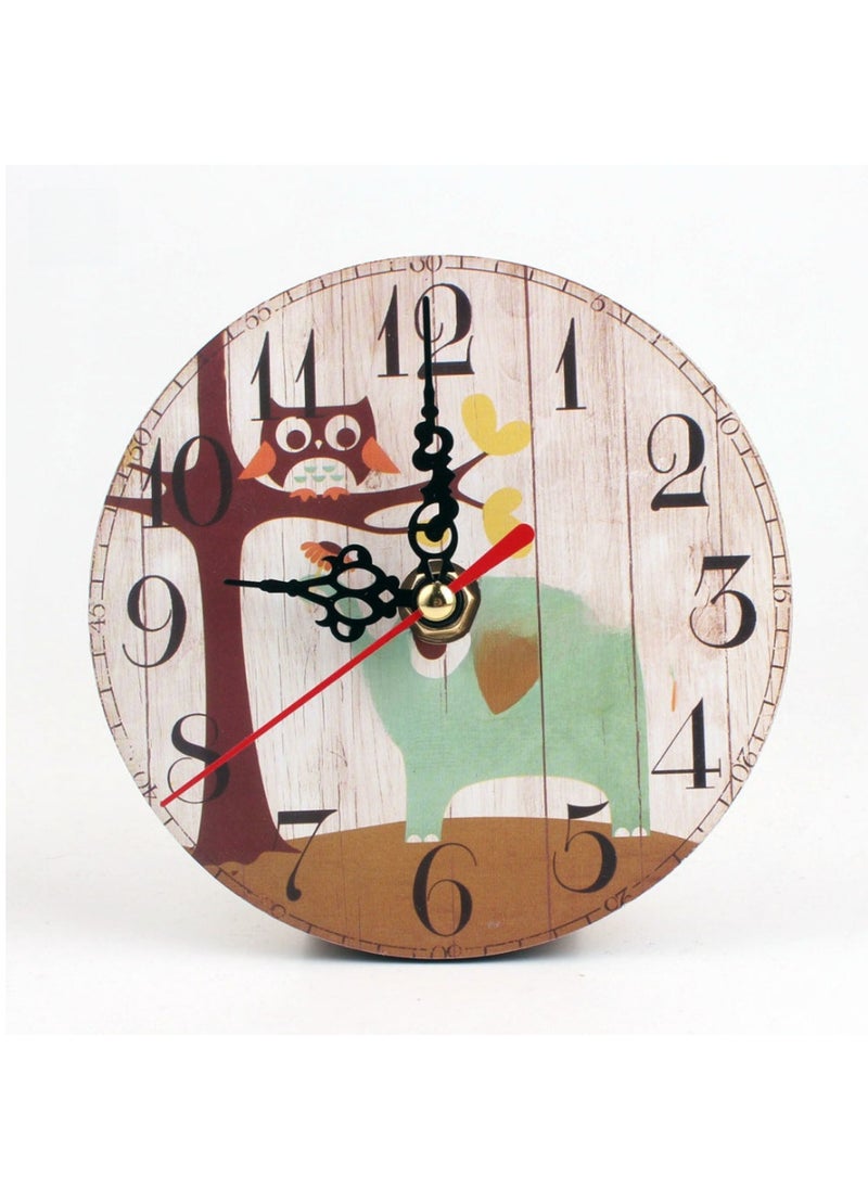 1 x 5 pcs Vintage Silent Desk Clock for Bedroom 1#