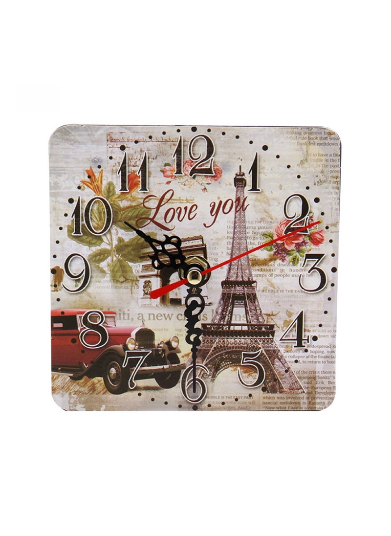 1 x 5 pcs Vintage Silent Desk Clock for Bedroom 17#