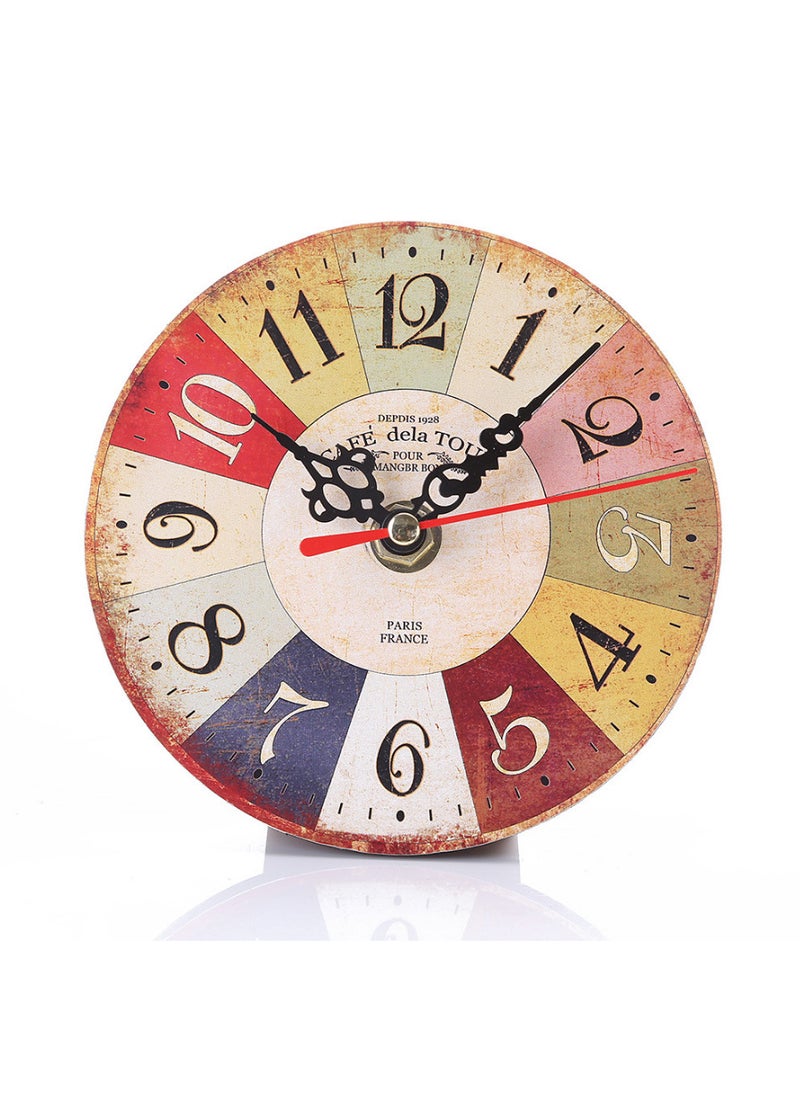 1 x 5 pcs Vintage Silent Desk Clock for Bedroom 28#