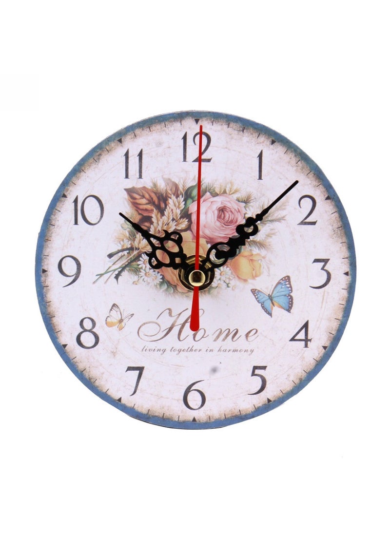 1 x 5 pcs Vintage Silent Desk Clock for Bedroom 9#