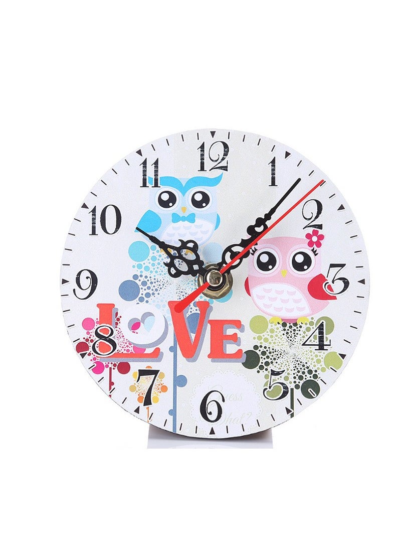 1 x 5 pcs Vintage Silent Desk Clock for Bedroom 20#