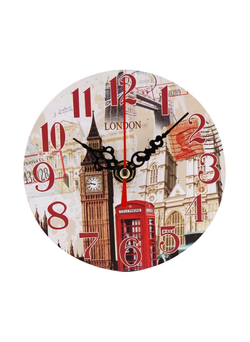 1 x 5 pcs Vintage Silent Desk Clock for Bedroom 10#