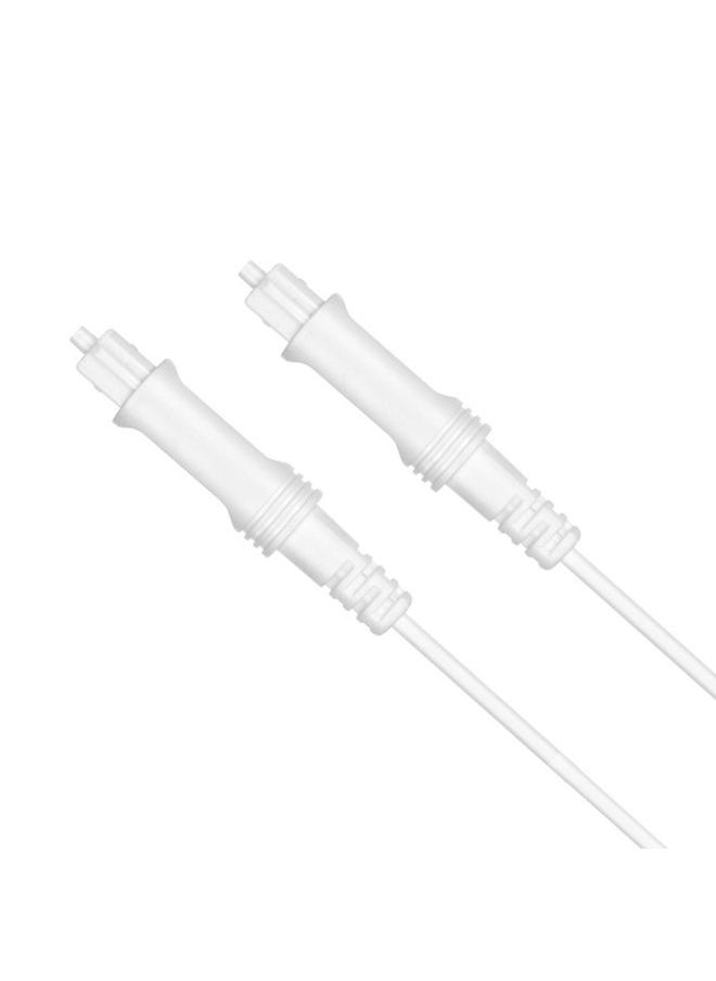 5m EMK OD2.2mm Digital Audio Optical Fiber Cable Plastic Speaker Balance Cable(White)