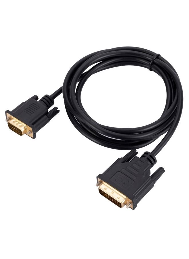 DVI to VGA Adapter Cable Computer Graphics Card Monitor Cable, Length: 1m