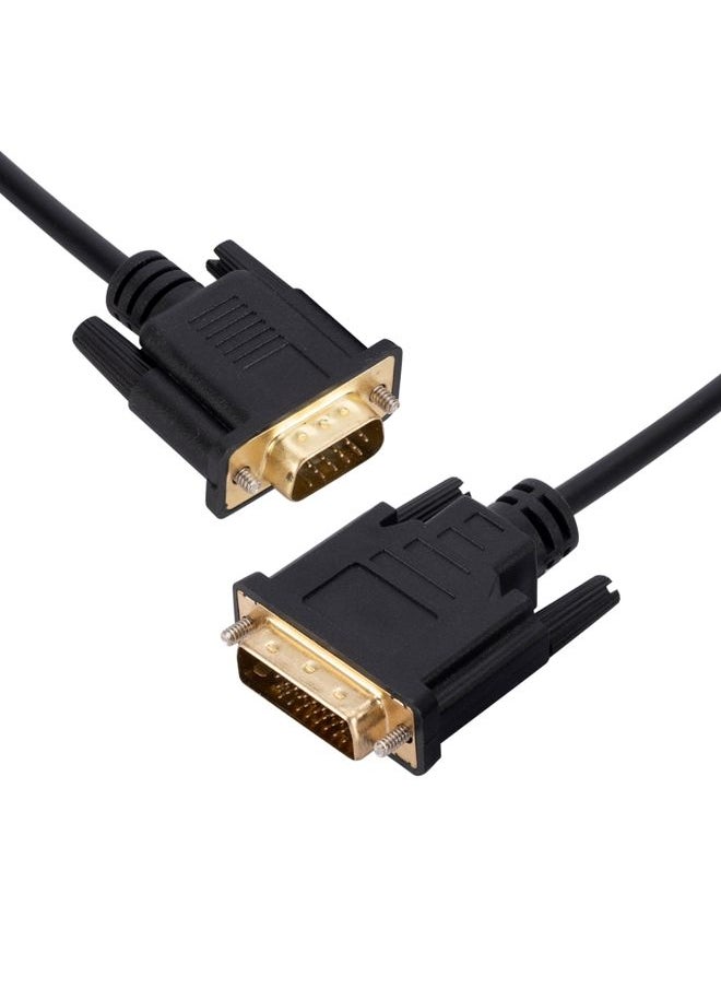 DVI to VGA Adapter Cable Computer Graphics Card Monitor Cable, Length: 1m