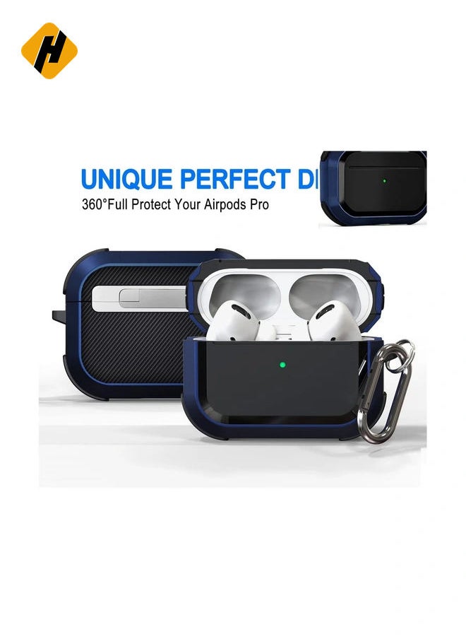 Upgraded [Secure Lock] Armor Airpod Pro Case, Fibuntun Shockproof AirPods Pro Cover Cool iPod Pro Case Designed for Apple Air Pod Wireless Pro Cases for Men Women