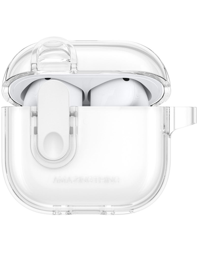 MINIMAL for AirPods 4 (2024) Case Cover with Carabiner - Clear