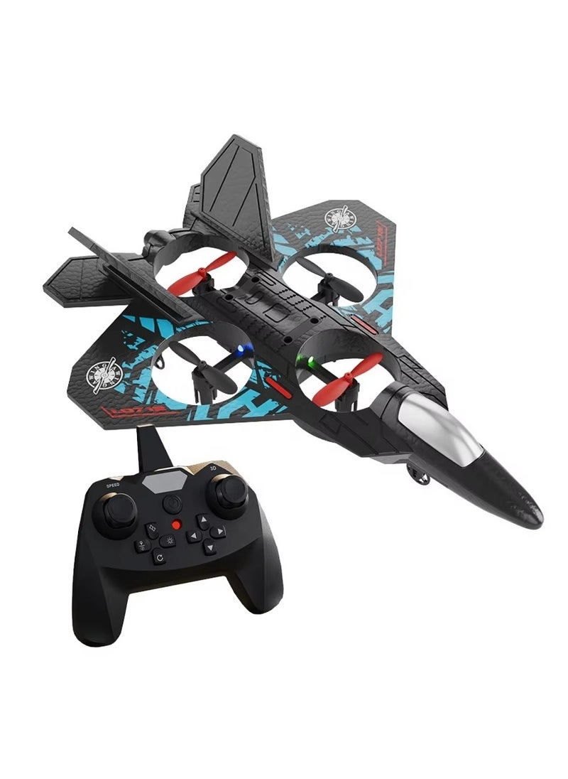 RC Airplane, 2.4GHz Remote Controlled Airplane, L0712 4 Channel Remote Control Airplane, Remote Controlled Fighter Airplane, Aeroplane Toy with Coloured Lights, for Beginners, Children, Adults