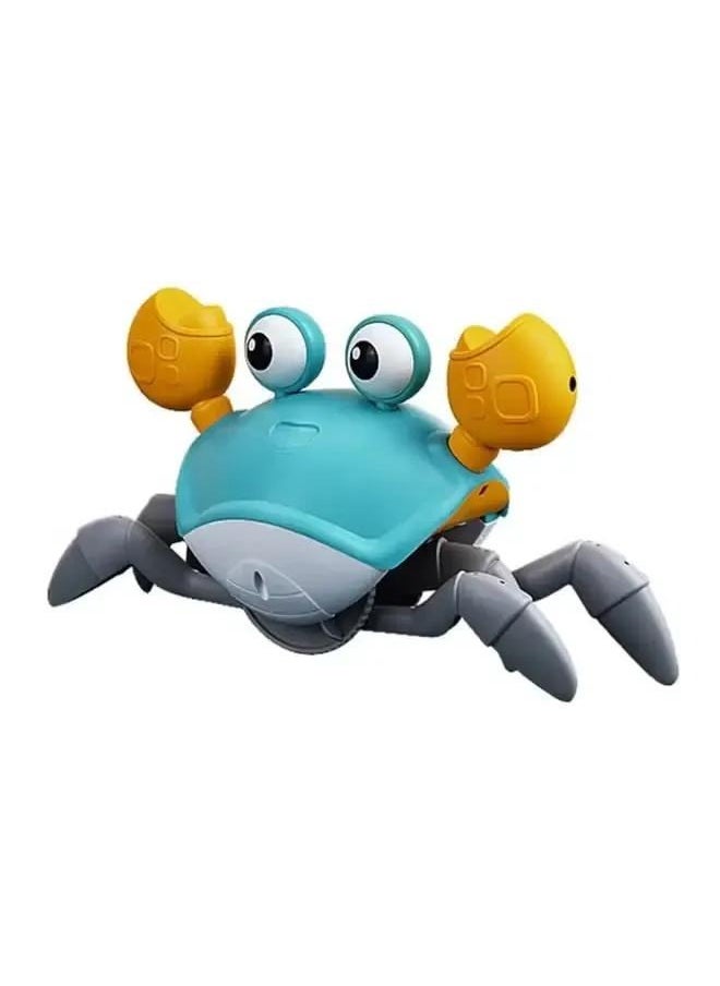 New Creative Charging Electric Crab Induction Toy 23x14cm，Electric Induction Crab Automatic Obstacle Avoidance Light Music Rechargeable Children Will Escape Crab Toy