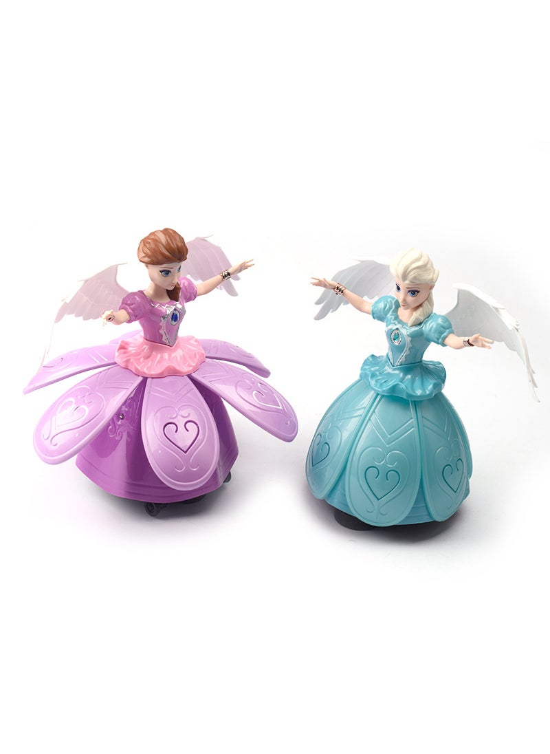 Dancing Princess Elsa Toy with Lights  Music Blue