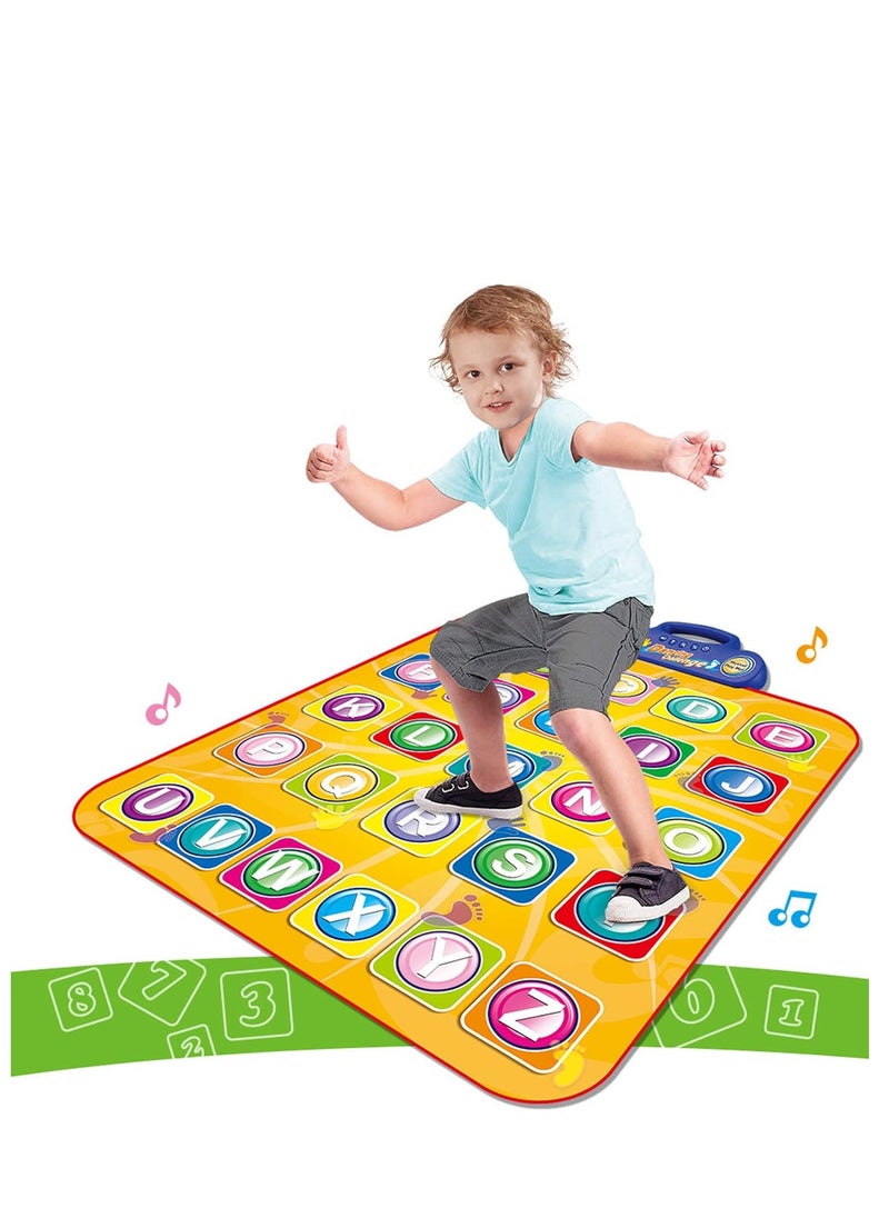 Dancing Challenge Musical Playmat for Kids Electronic Playmat for Children Alphabet Musical Playmat Musical Dance Mat Portable Dance Mat For Home Party Children Kids