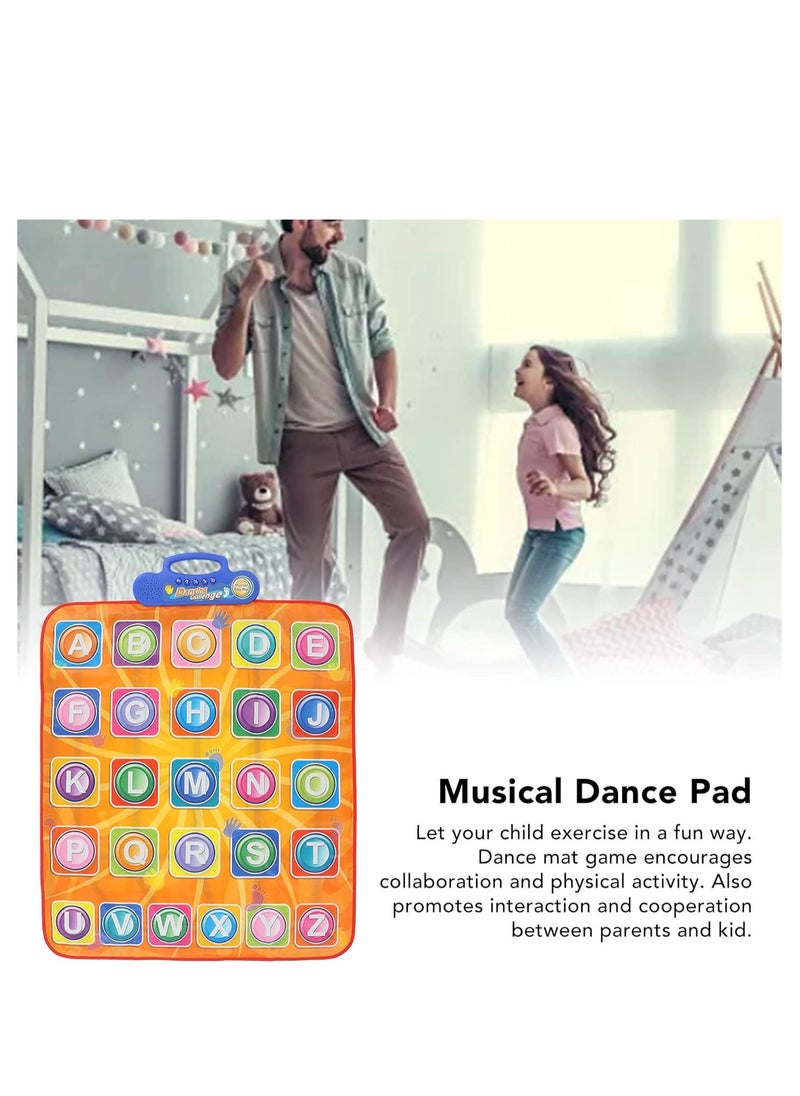 Dancing Challenge Musical Playmat for Kids Electronic Playmat for Children Alphabet Musical Playmat Musical Dance Mat Portable Dance Mat For Home Party Children Kids