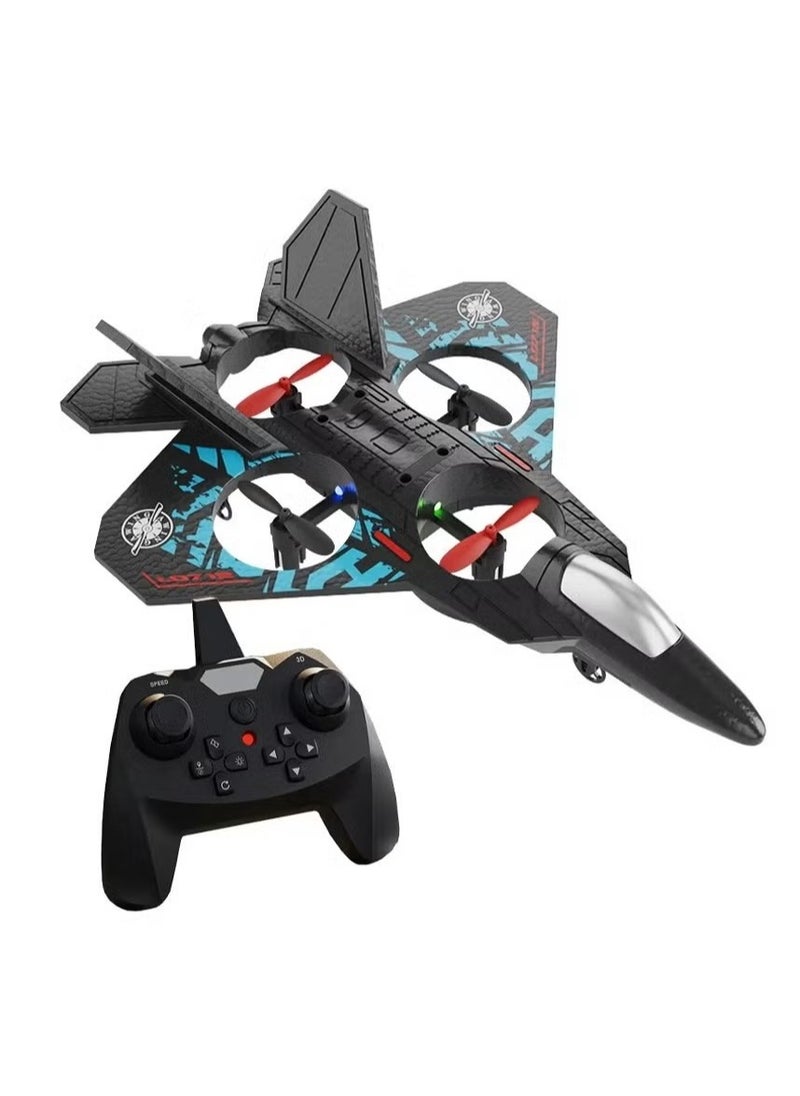 RC Aeroplane 2.4GHz Remote Controlled Aeroplane L0712 Quadcopter Floating Fighter Plane RC Aeroplane RTF for Beginners, Children and Adults, APlane Toy with Coloured Lights USB Charging