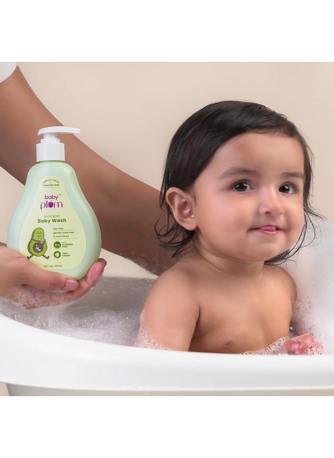 Baby Plum Avocado Baby Wash Clinically Tested By Pediatricians Tested Allergen Safe Enriched With Aloe Extracts & Vitamin B5 200 Ml 04 Years