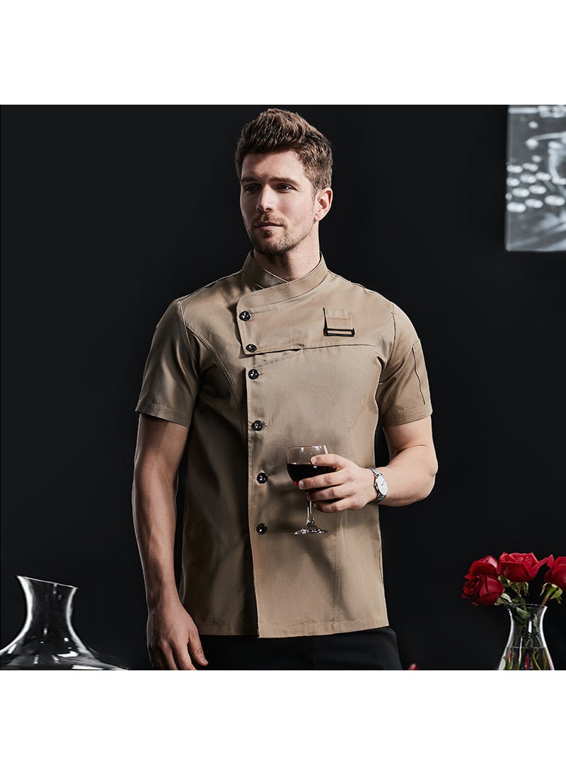 Chef Short Sleeve Cotton Work Uniform Apron