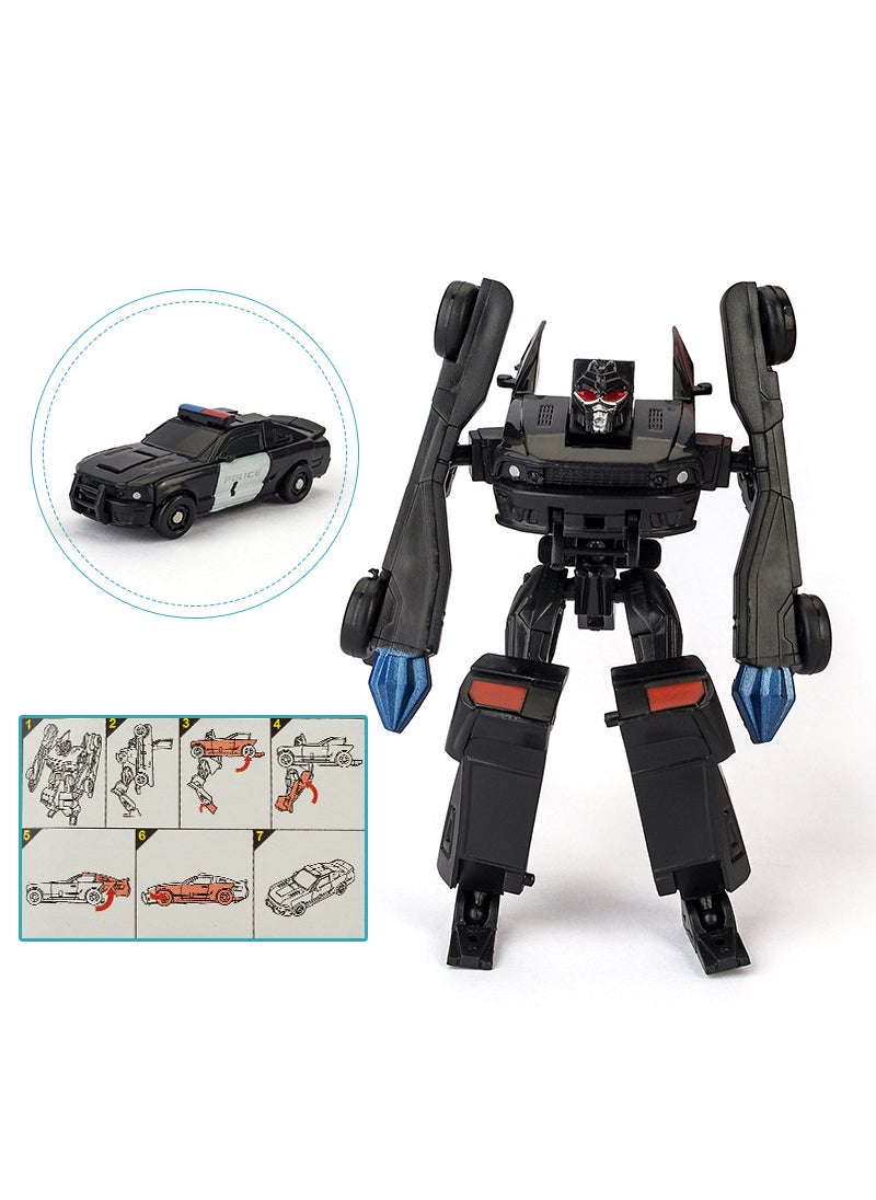 1 x 5 pcs Transforming Robot Car Toy Kids Educational Gift 104 Caution