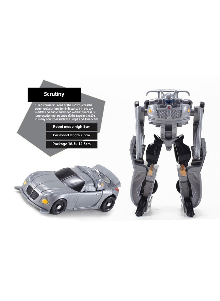 1 x 5 pcs Mini Transforming Robot Car Toy for Kids Glimpse