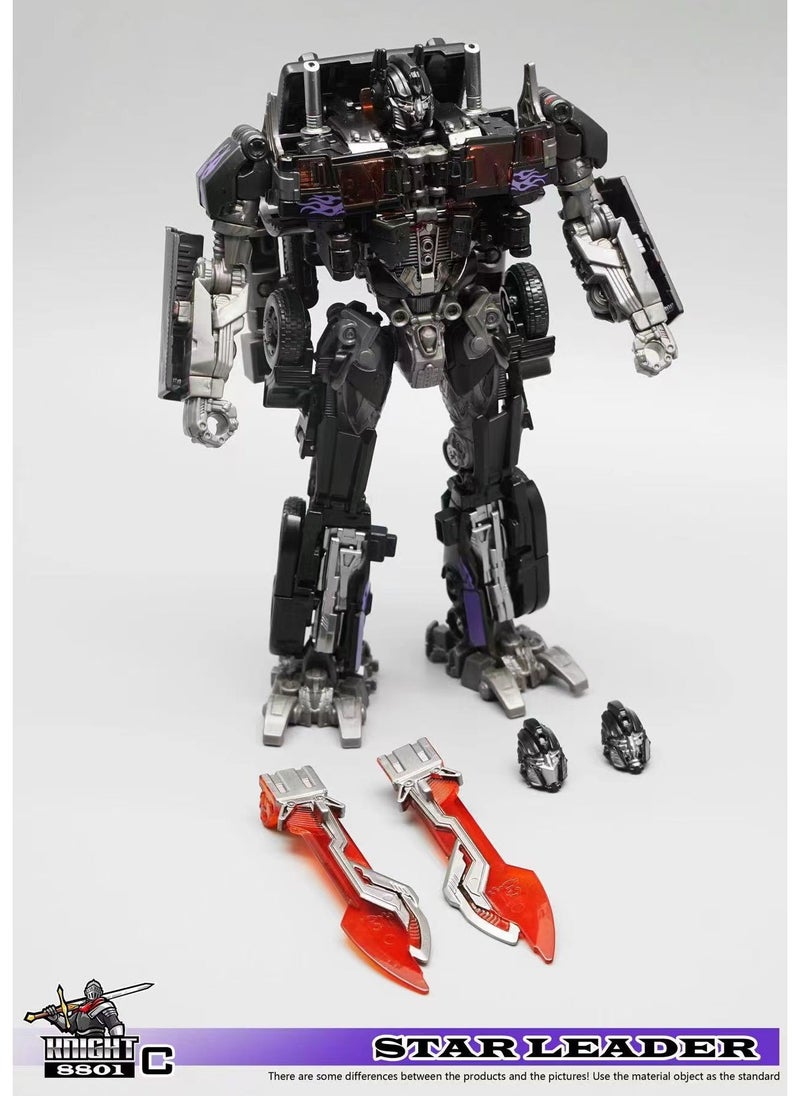 Alloy Hero Pillar SS05 Transformer Toy Model Black purple hero column 18cm [alloy version] 8801B