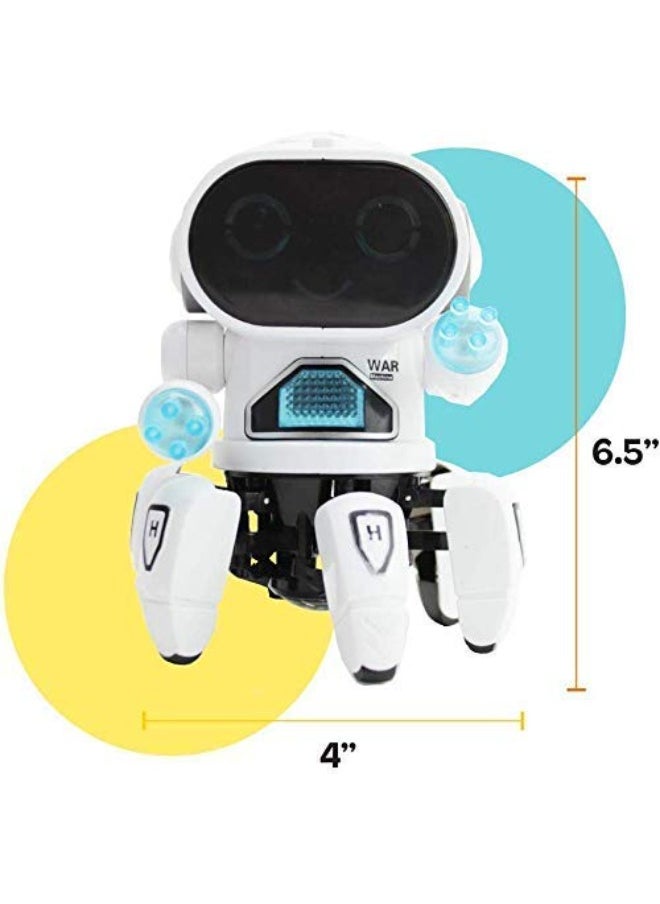 SGT-Bot Robot Pioneer Colorful Lights and Music All Direction Movement Dancing Robot Toys for Boys and Girls (WHITE)