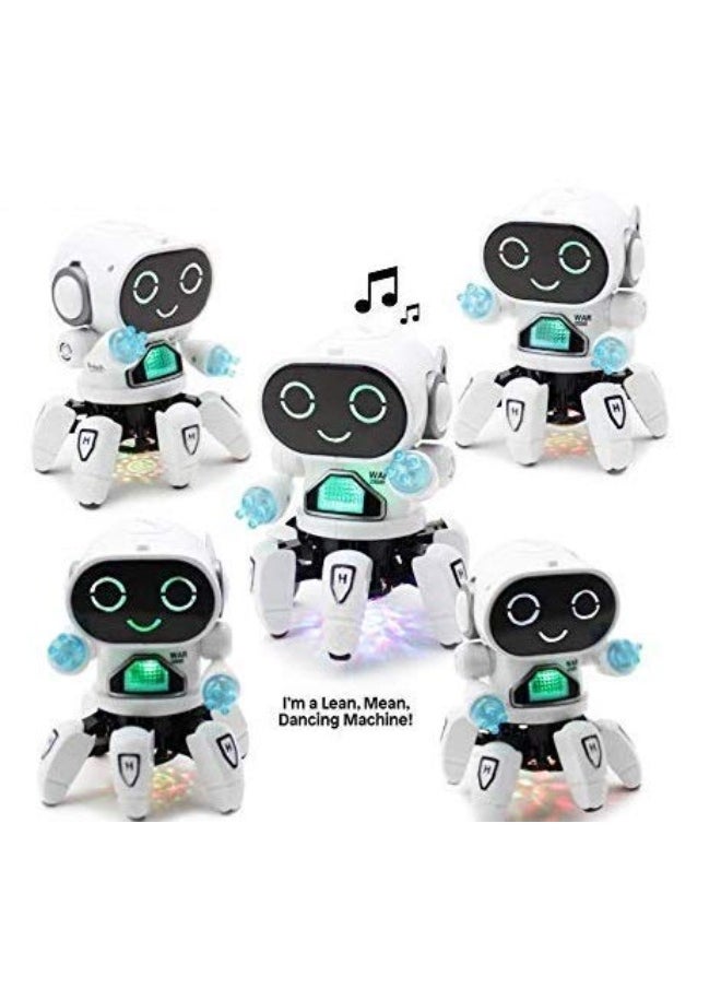 SGT-Bot Robot Pioneer Colorful Lights and Music All Direction Movement Dancing Robot Toys for Boys and Girls (WHITE)