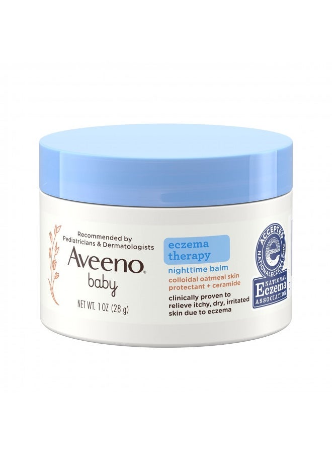 Aveeno Baby Eczema Therapy Nighttime Balm With Colloidal Oatmeal, Travel Size, 1 Oz