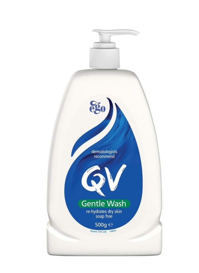 QV Gentle Wash 500g – Recommended for Cleansing Drier Skin with High Concentration of Moisturizer