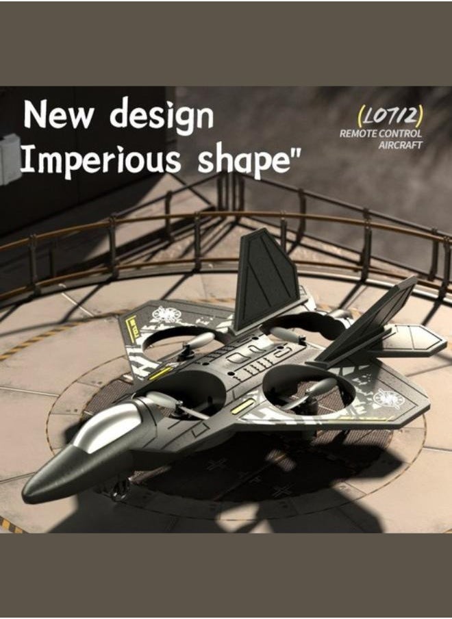 Remote Control Drone Plane 2.4GHz Fighter Aircraft RC Airplane RTF for Beginner Kids and Adults 3D Flip Airplane Toy with Colored Lights USB Charging Model L0712