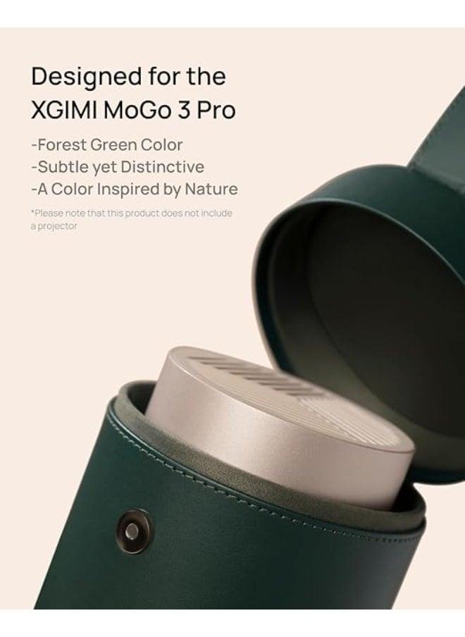 Carrying Case for Mogo 3 Pro | Stylish, Heavy Duty Vegan Leather Case, Eco-Friendly PU leather, With Easy-Grab Handle, Waterproof, Dustproof, Drop Protection - Green