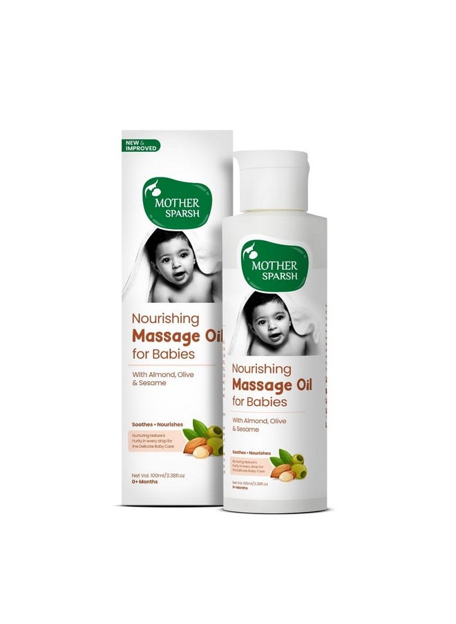 Nourishing Baby Massage Oil -100Ml | With Almond & Avocado Oil | Non Sticky & Moisturizing Baby Oil For New Born