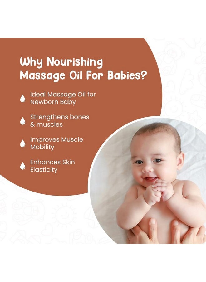 Nourishing Baby Massage Oil -100Ml | With Almond & Avocado Oil | Non Sticky & Moisturizing Baby Oil For New Born