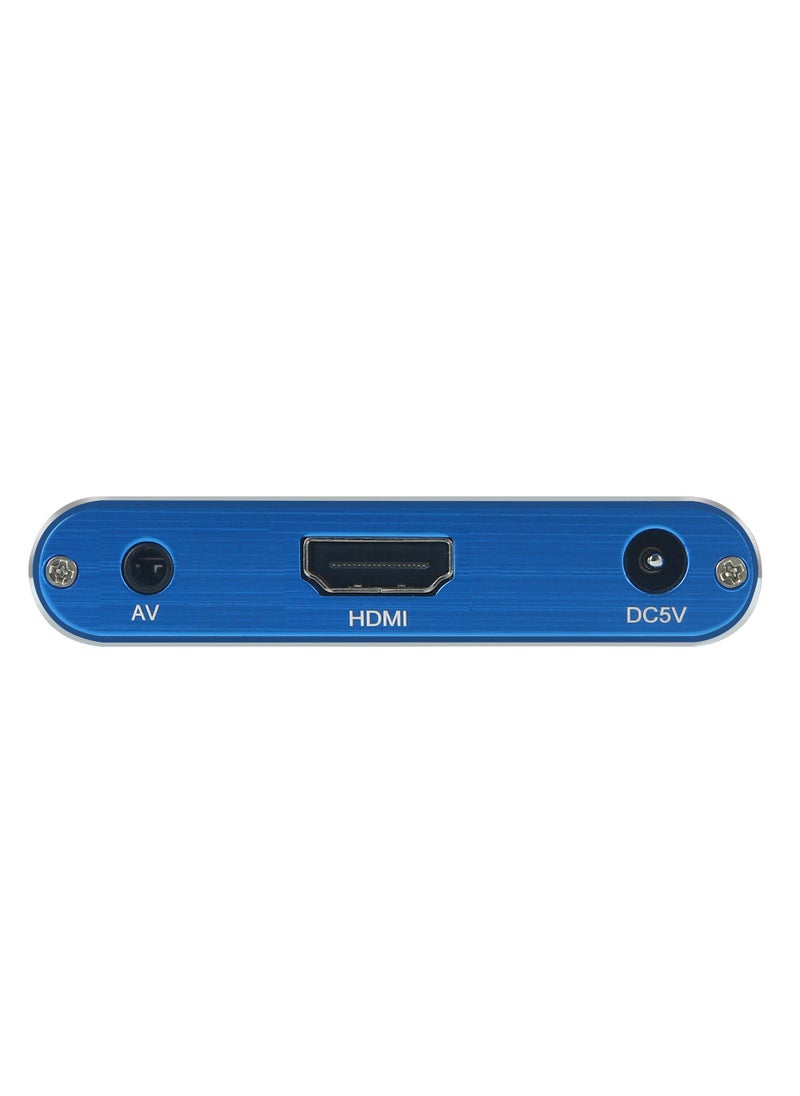 Quanzhi F10 HDMI mini HD hard disk player 1080p MKV USB SD video advertising player Blue-American power supply