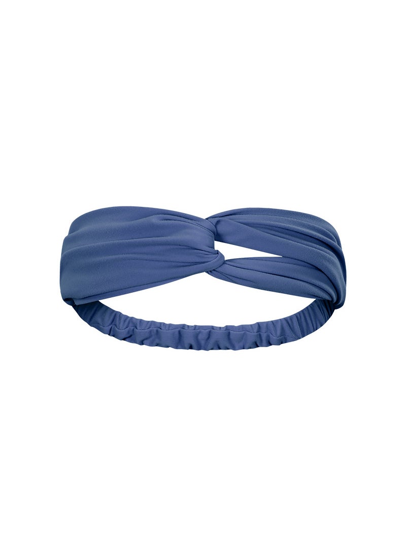 1 x 5 pcs New Elastic Solid Yoga Headband S2083 Midnight blue