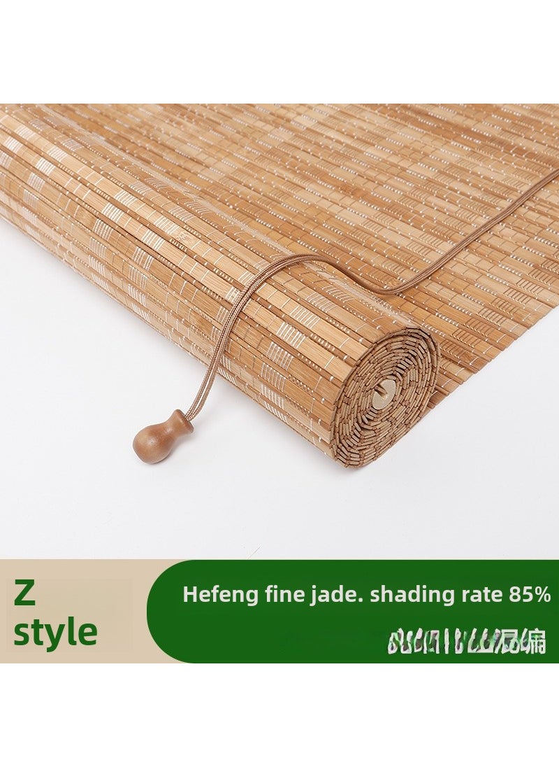 Bamboo Blind Roll-Up Shade Blackout Home Divider Z-style fine jade