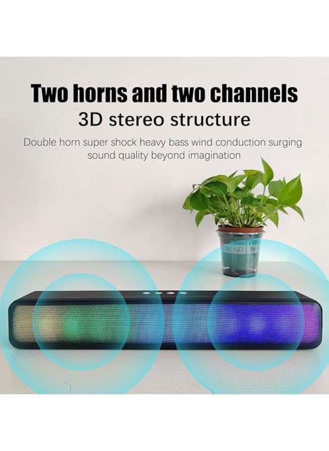 M8 Portable Bluetooth Speakers, RGB Light, Stereo Sound