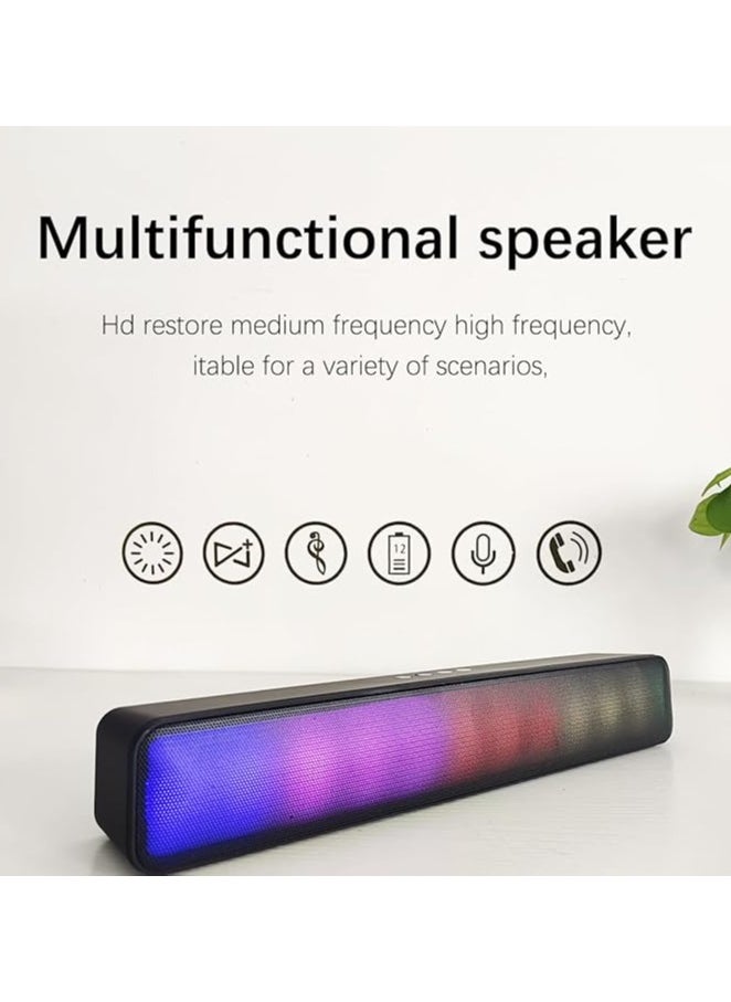 M8 Portable Bluetooth Speakers, RGB Light, Stereo Sound