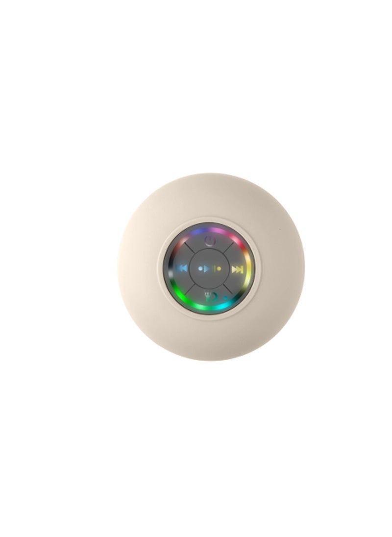 1 x 5 pcs Suction Cup Waterproof Bluetooth Speaker with LED White