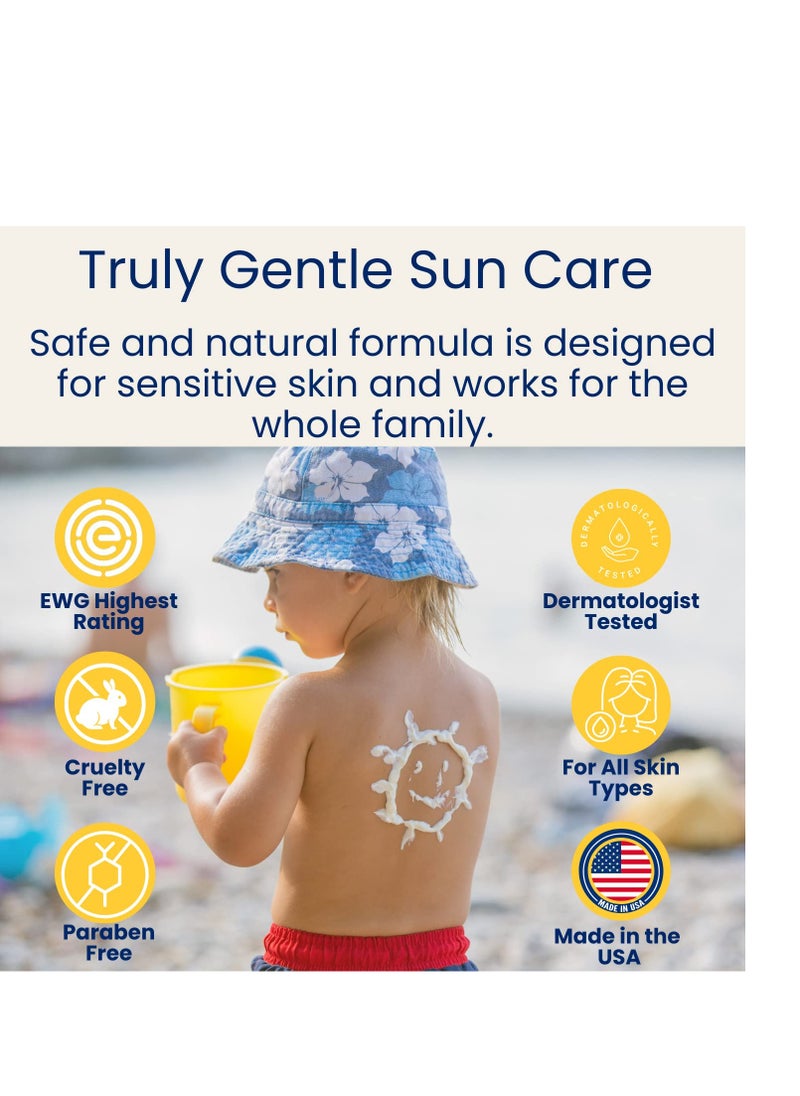 TruKid Sport SPF30 Face Sunscreen Unscented 3.4oz Baby Sunscreen, Natural Ingredients Kids Sunscreen, Reef-Friendly Travel Size Sun Screen, Beach Defense Sunscreen for Kids, Toddlers, Babies & Adults