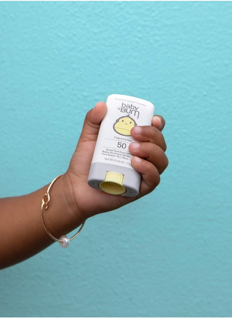 Sun Bum Baby Bum Spf 50 Sunscreen Face Stick and Lotion Mineral Uva/uvb Face and Body Protection for Sensitive Skin Fragrance Free Travel Size