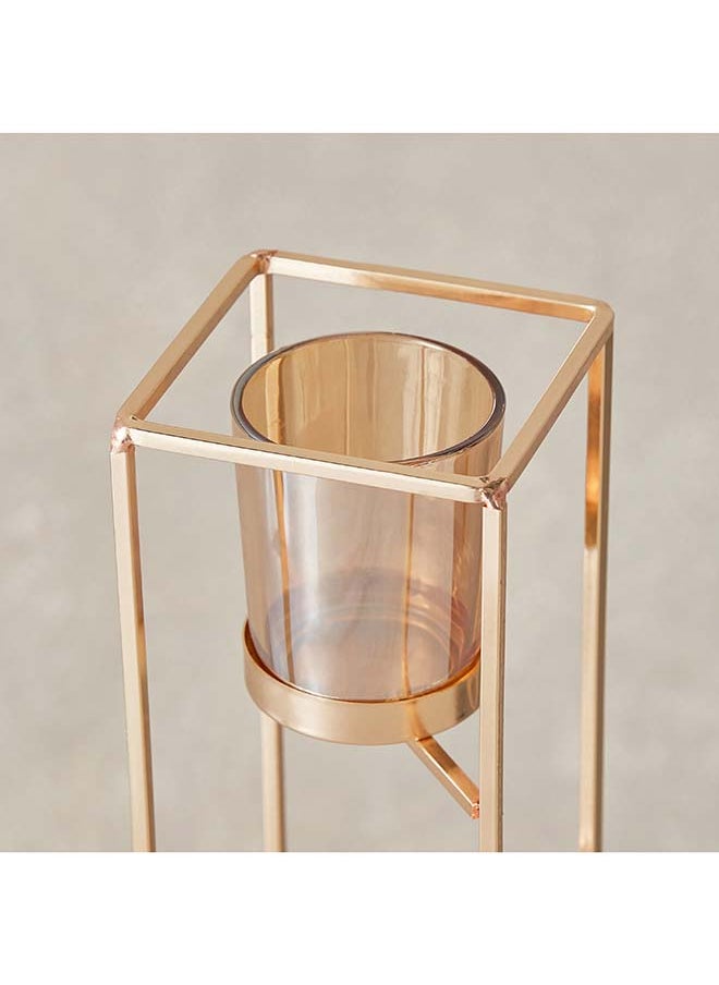 Orlie Metal Modern Candle Holder with Glass Votive 8 x 25.8 x 8 cm