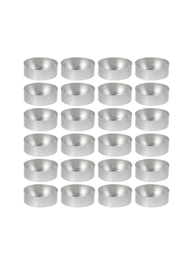 Tealight Cups 50pcs Aluminum Tea Light Tins Candle Cups Tealight Candle Holder Empty Containers for DIY Candle Making Supplies Wedding Decoration Tea Light Organizer